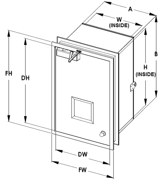 Wall-Mounted Fire Rated Door Pass-Thrus | CAP18WFR | Pass-Thrus